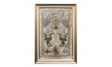 กรอบรูปผ้ายันต์ กรอบไม้ซ้อนสองชั้น